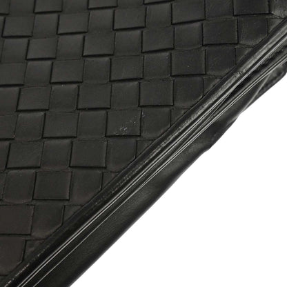 Bottega Veneta Black Leather Intrecciato Handbag