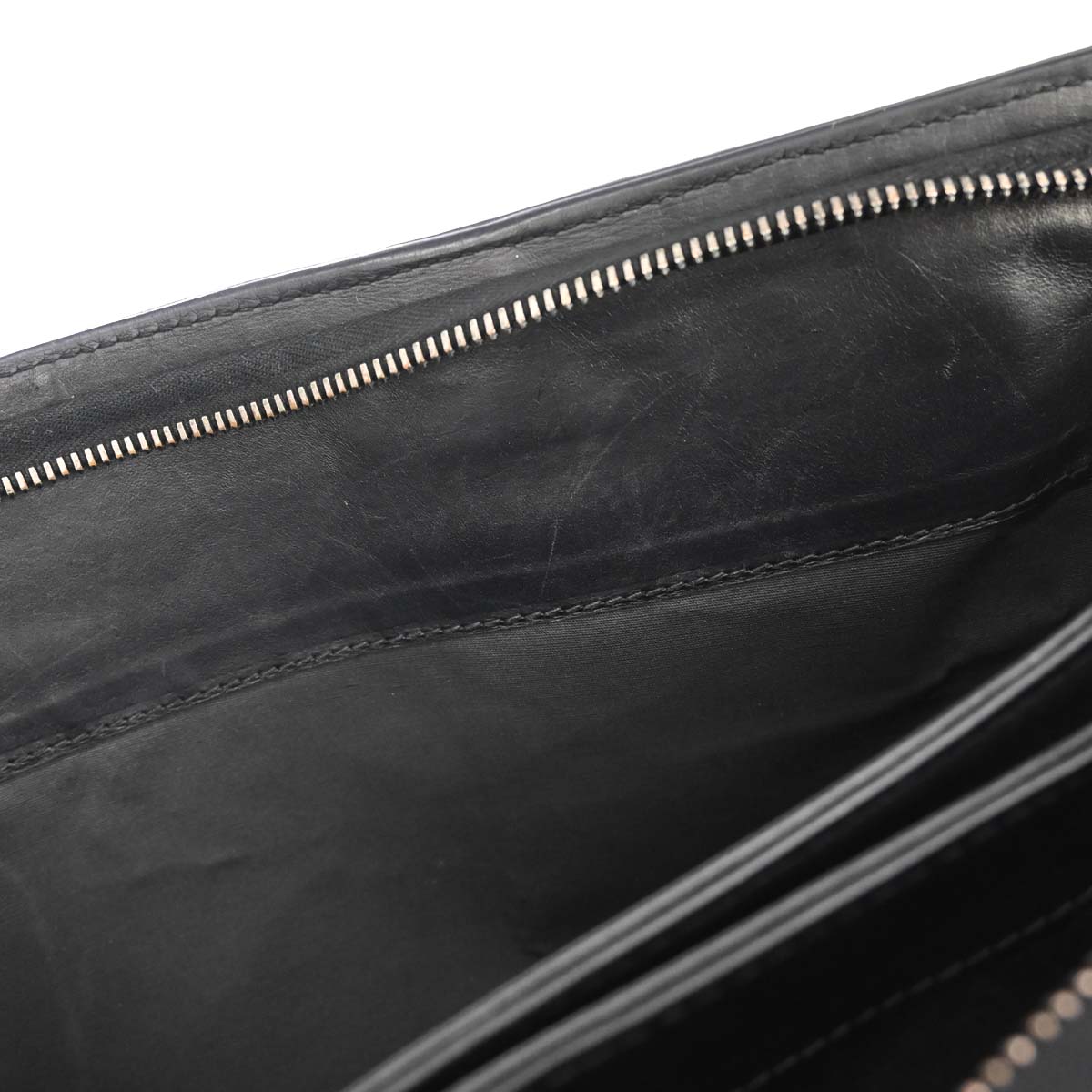 Bottega Veneta Black Leather Intrecciato Handbag