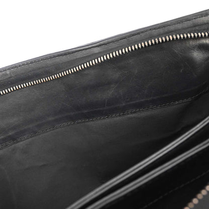 Bottega Veneta Black Leather Intrecciato Handbag