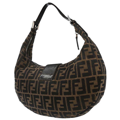 Fendi Brown Canvas Zucca Hobo Bag