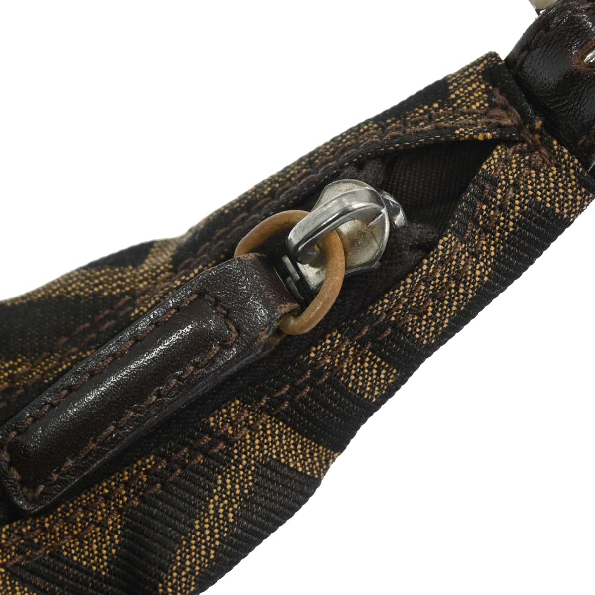 Fendi Brown Canvas Zucca Hobo Bag