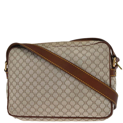 Celine * Beige Canvas Macadam Shoulder Bag