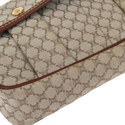 Celine * Beige Canvas Macadam Shoulder Bag
