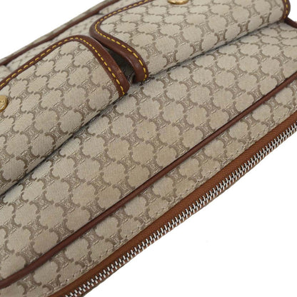 Celine * Beige Canvas Macadam Shoulder Bag