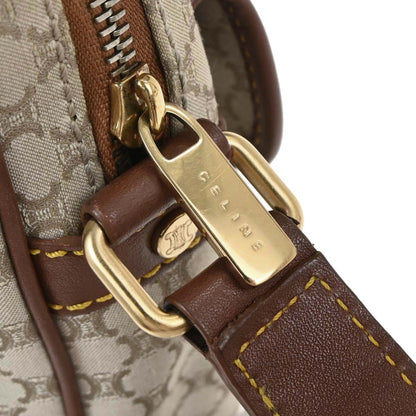 Celine * Beige Canvas Macadam Shoulder Bag