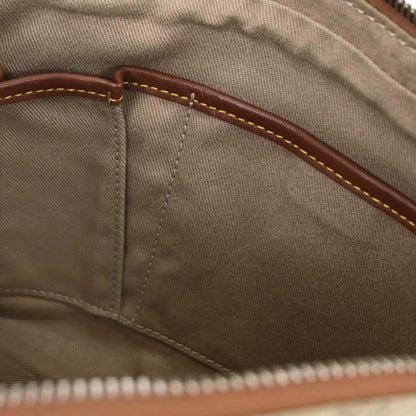 Celine * Beige Canvas Macadam Shoulder Bag