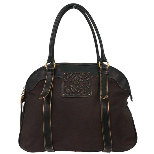 Loewe * Brown Nylon Anagram Handbag