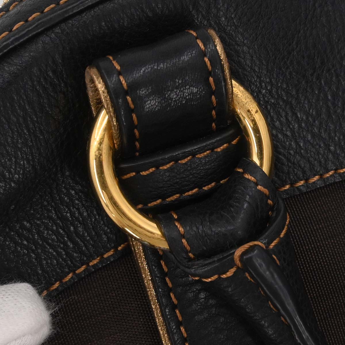 Loewe * Brown Nylon Anagram Handbag