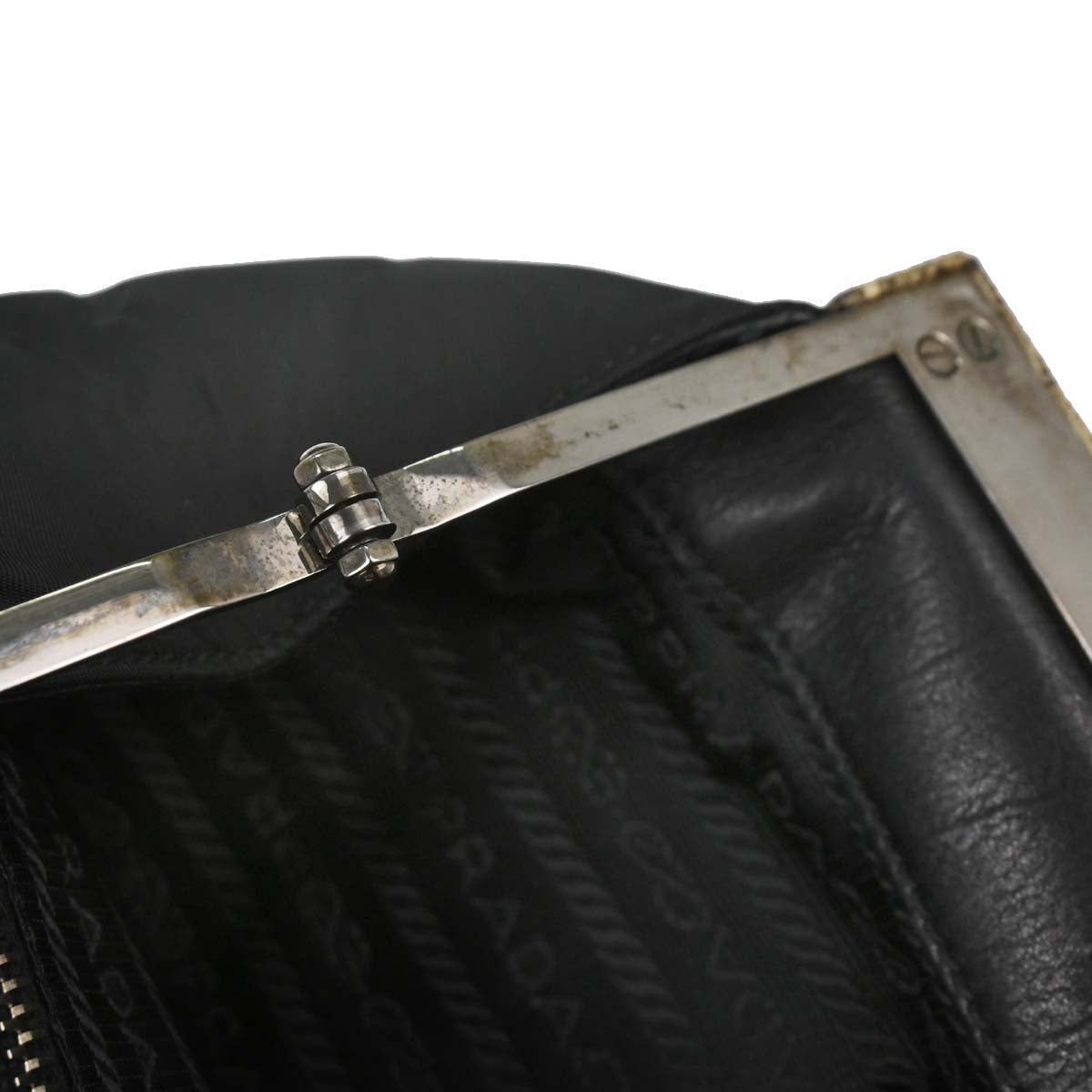 Prada * Black Nylon Lizard Handbag