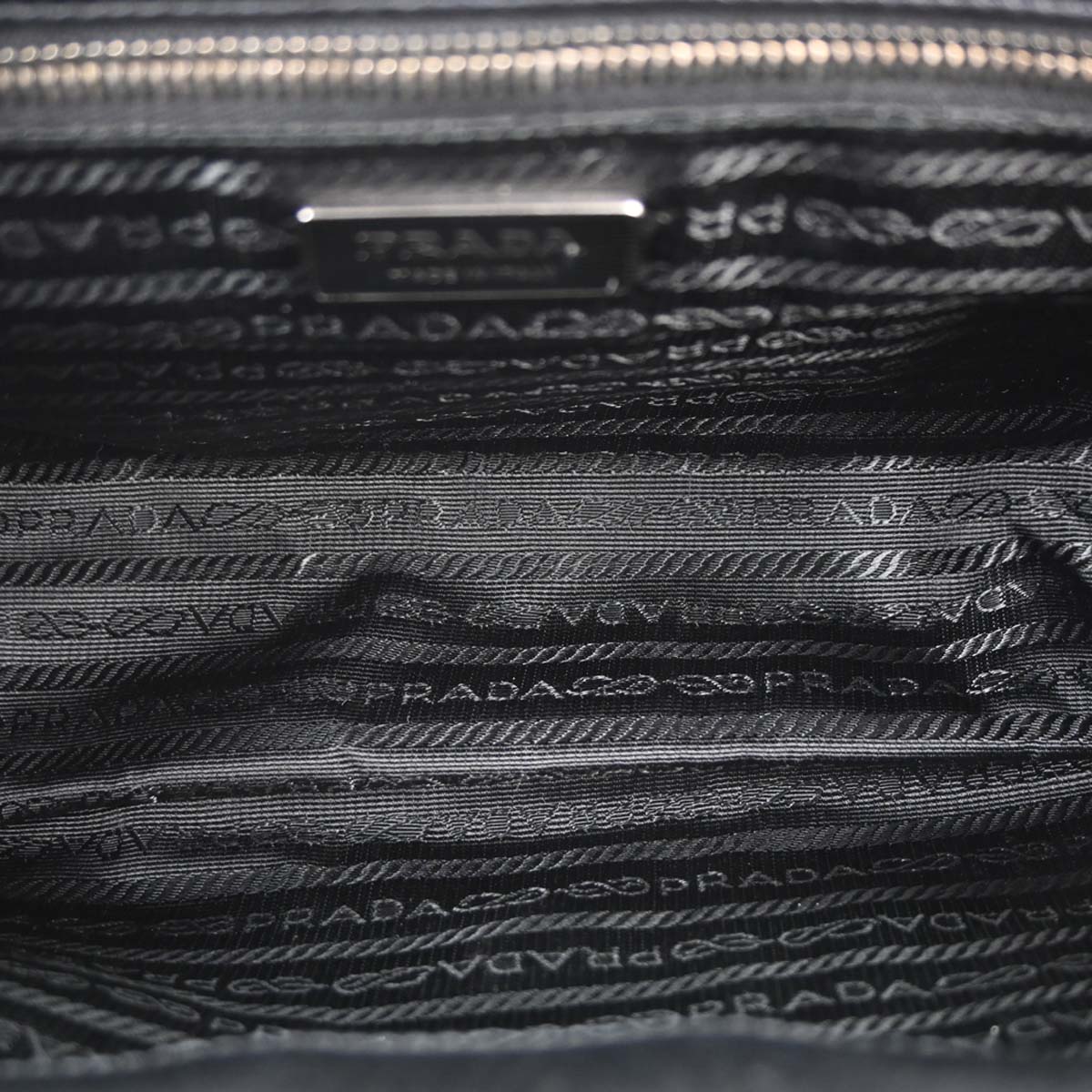 Prada * Black Nylon Lizard Handbag