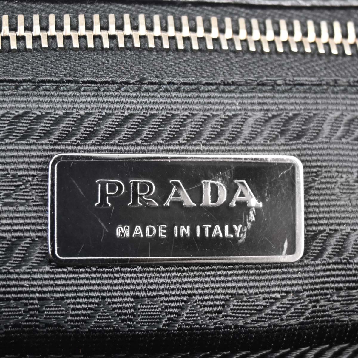 Prada * Black Nylon Lizard Handbag