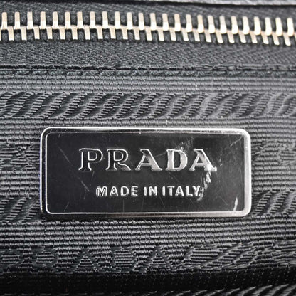 Prada * Black Nylon Lizard Handbag