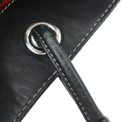 Loewe * Black Leather Anagram Tote Handbag