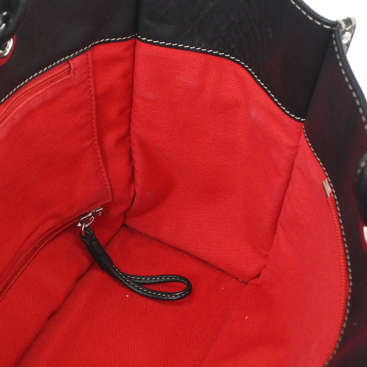 Loewe * Black Leather Anagram Tote Handbag