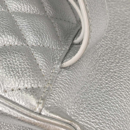Chanel Metallic Silver Calfskin Casual Rock Backpack