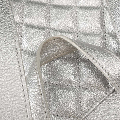Chanel Metallic Silver Calfskin Casual Rock Backpack