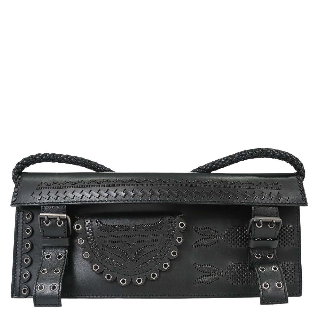 Yves Saint Laurent Black Lambskin Shoulder Bag