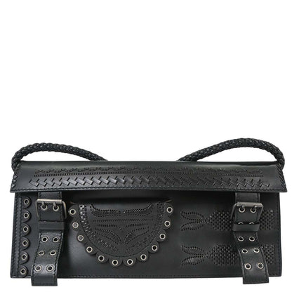 Yves Saint Laurent Black Lambskin Shoulder Bag