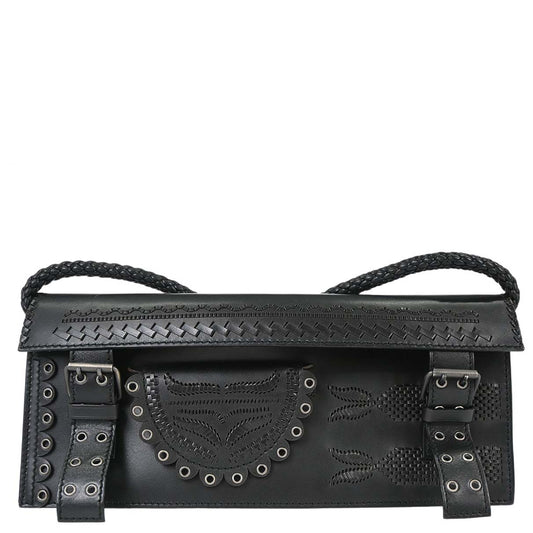 Yves Saint Laurent Black Lambskin Shoulder Bag