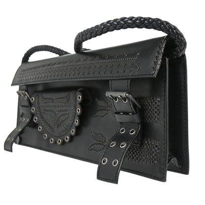 Yves Saint Laurent Black Lambskin Shoulder Bag