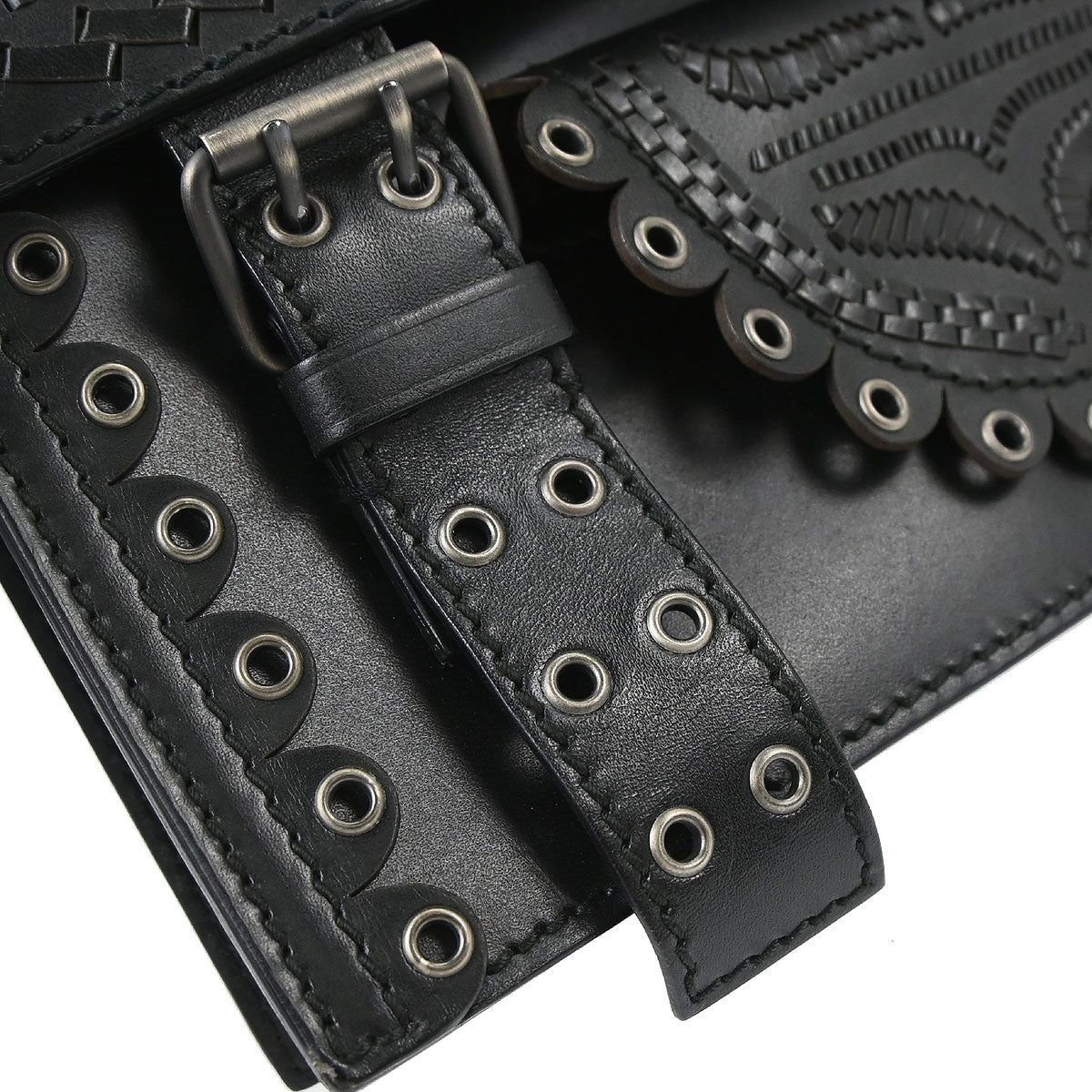 Yves Saint Laurent Black Lambskin Shoulder Bag