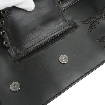 Yves Saint Laurent Black Lambskin Shoulder Bag