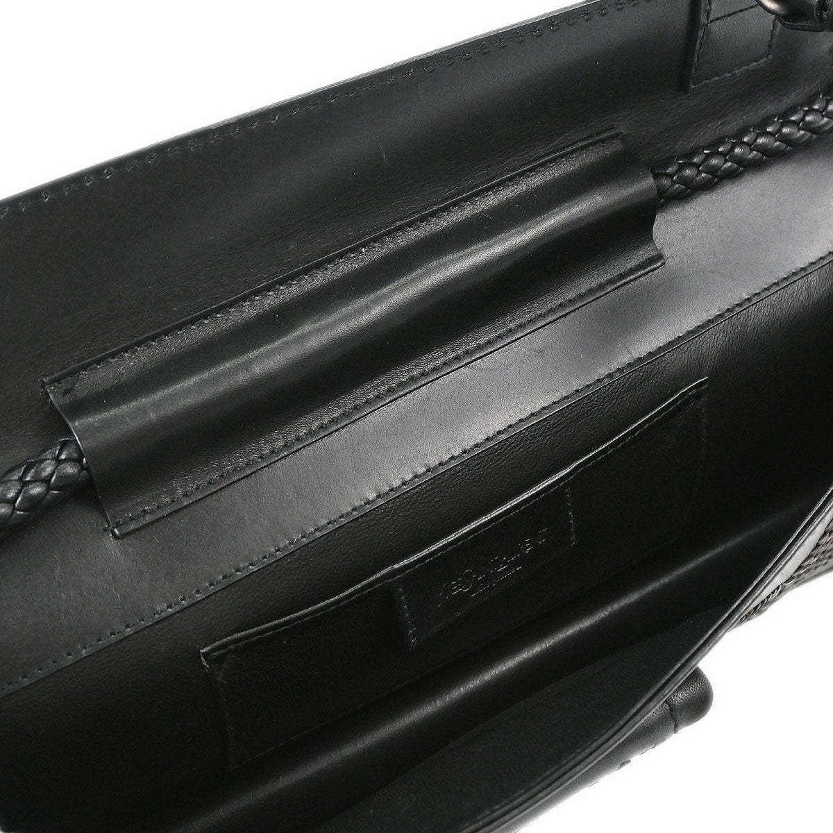 Yves Saint Laurent Black Lambskin Shoulder Bag