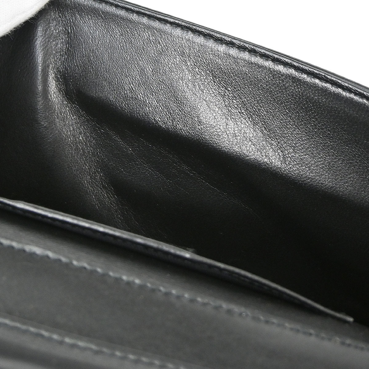 Yves Saint Laurent Black Lambskin Shoulder Bag