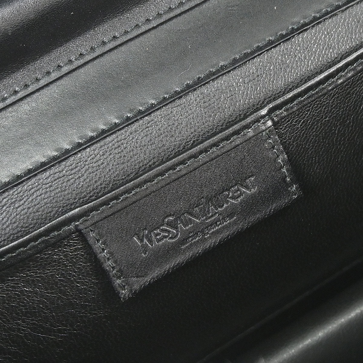 Yves Saint Laurent Black Lambskin Shoulder Bag