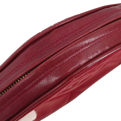 Chanel 1989-1991 Red Satin Lambskin Pouch