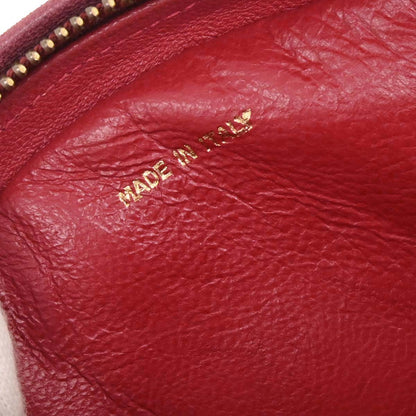 Chanel 1989-1991 Red Satin Lambskin Pouch