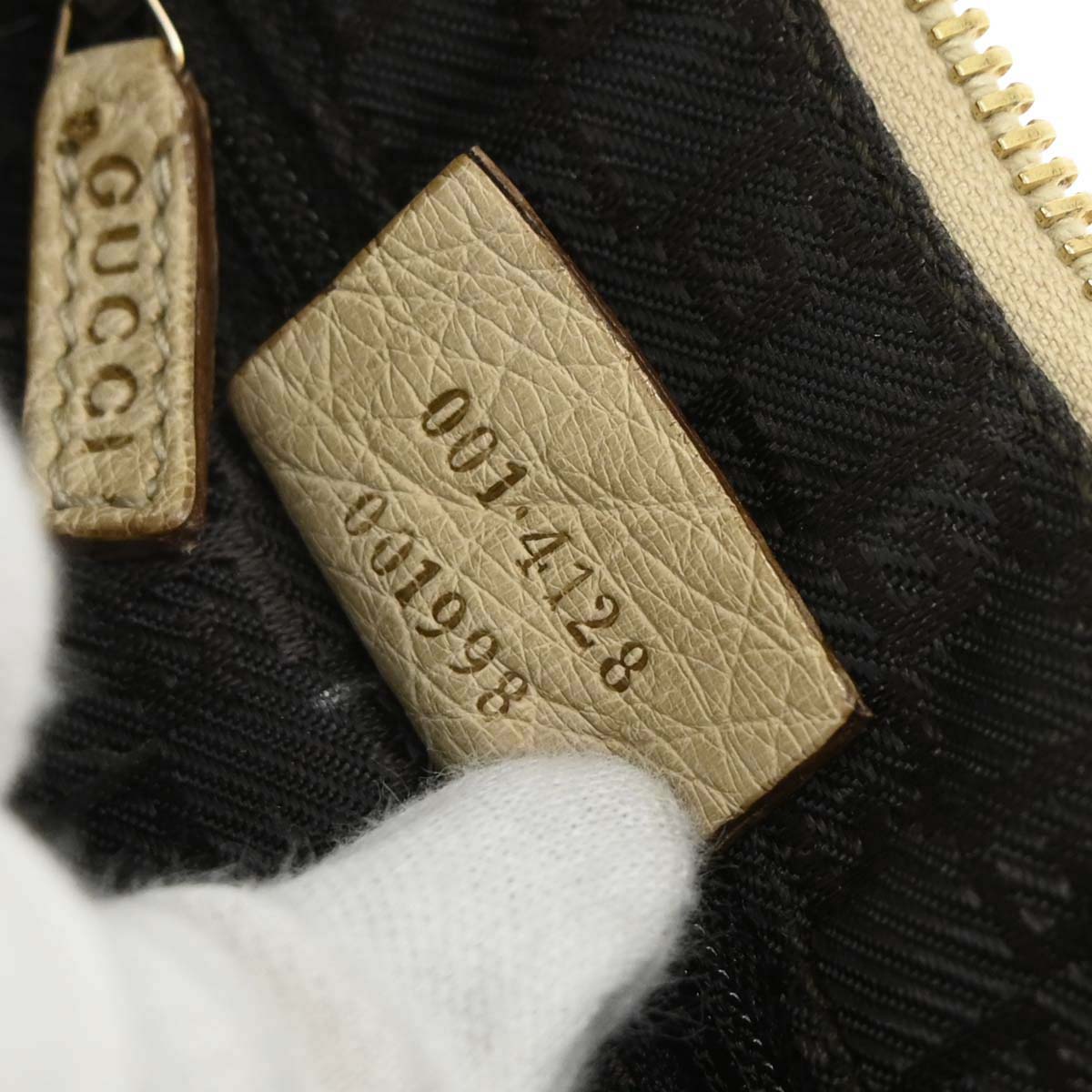 Gucci * Beige Canvas Ostrich Handbag