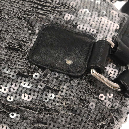 Chanel 2018 Gray Sequins Waterfall Backpack