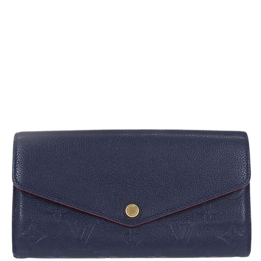 Louis Vuitton Navy Empreinte Portefeuille Sarah Wallet M62125