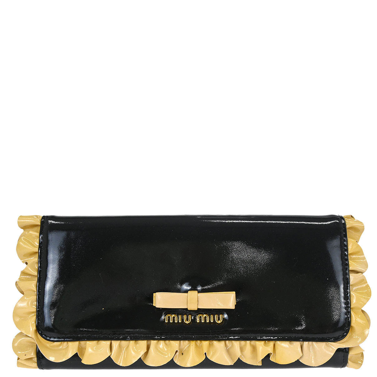 Miu Miu Black Patent Leather Wallet