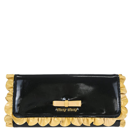 Miu Miu Black Patent Leather Wallet