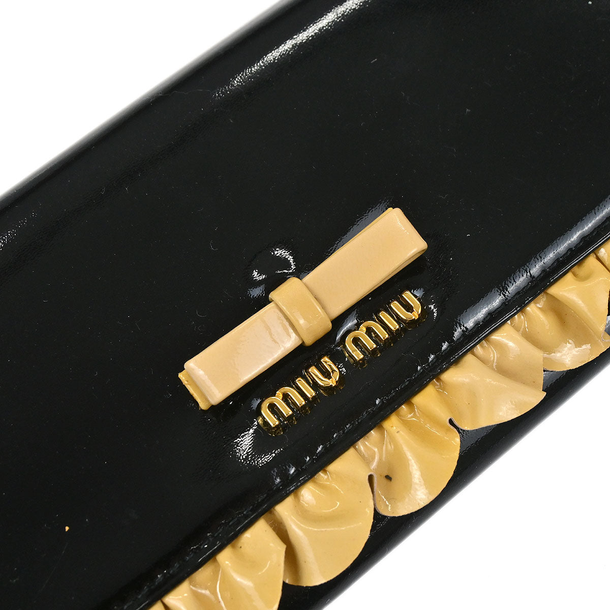 Miu Miu Black Patent Leather Wallet
