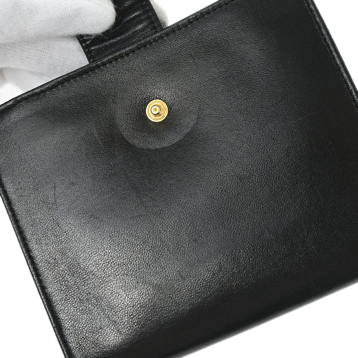 Chanel Trifold Wallet Black Lambskin