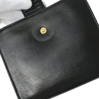 Chanel Trifold Wallet Black Lambskin