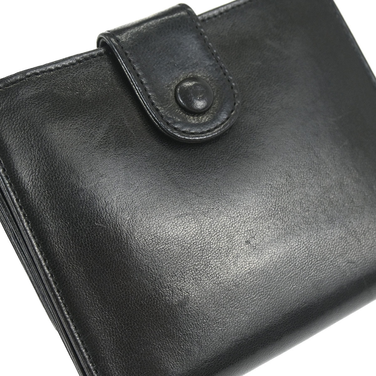 Chanel Trifold Wallet Black Lambskin