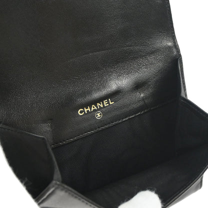 Chanel Trifold Wallet Black Lambskin