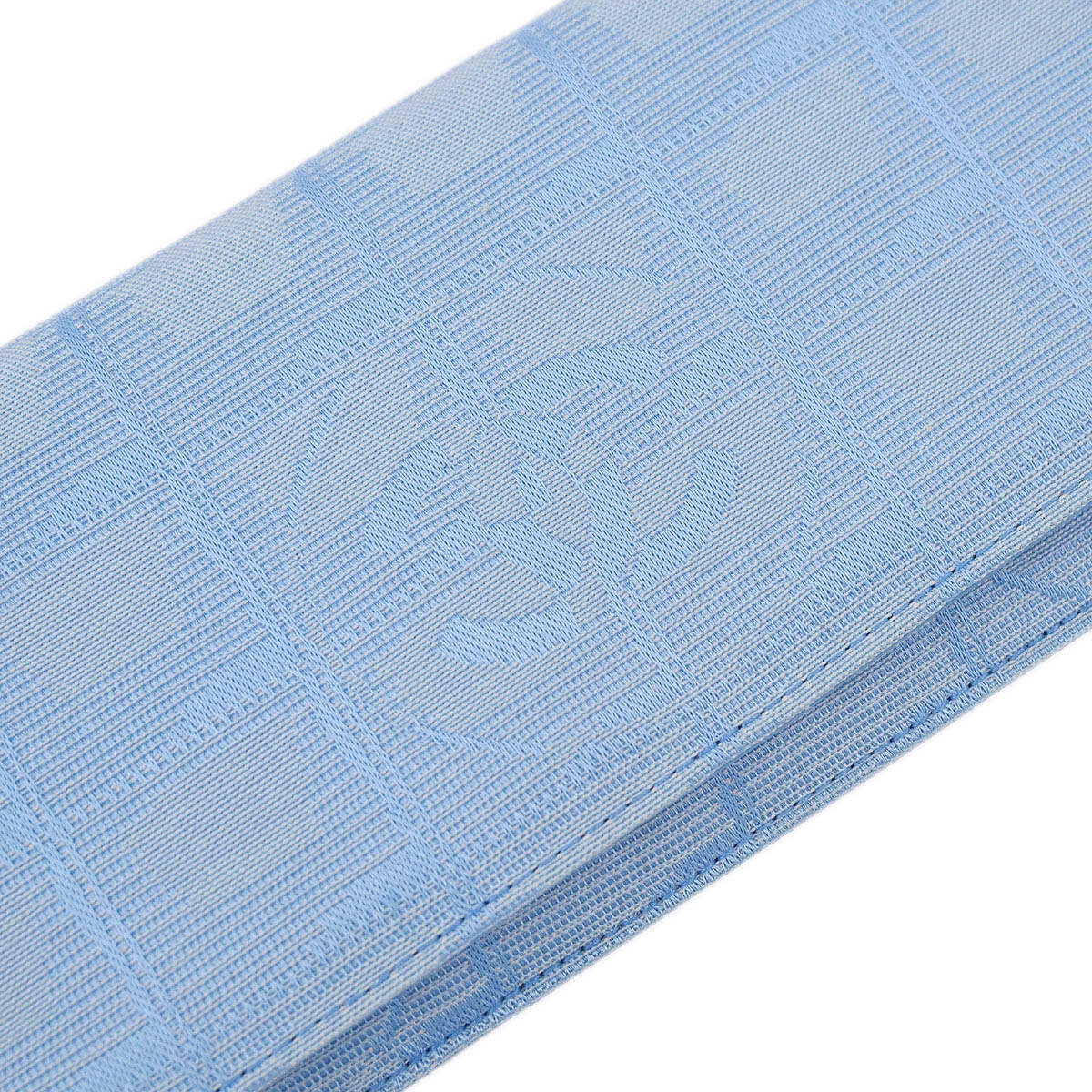 Chanel Light Blue Jacquard Nylon Travel Line Bifold Wallet