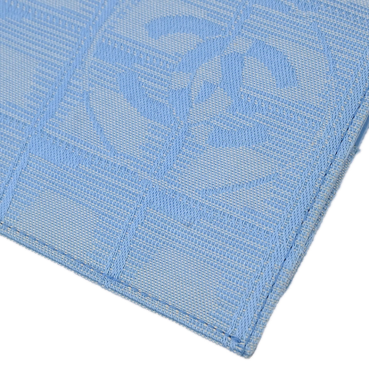 Chanel Light Blue Jacquard Nylon Travel Line Bifold Wallet