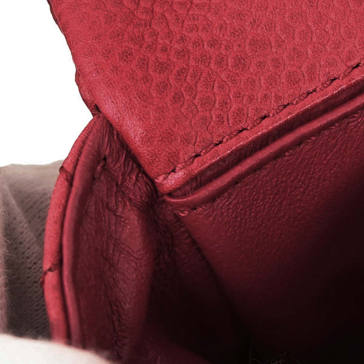 Chanel 2008-2009 Red Caviar Skin East West Shoulder Bag