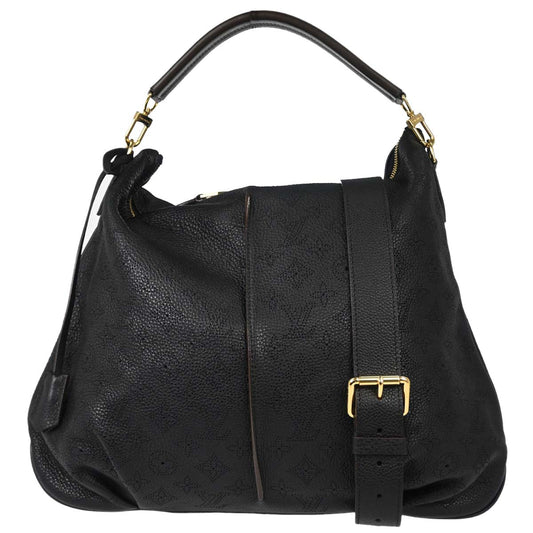 Louis Vuitton Black Mahina Selene MM 2way Shoulder Handbag M93987