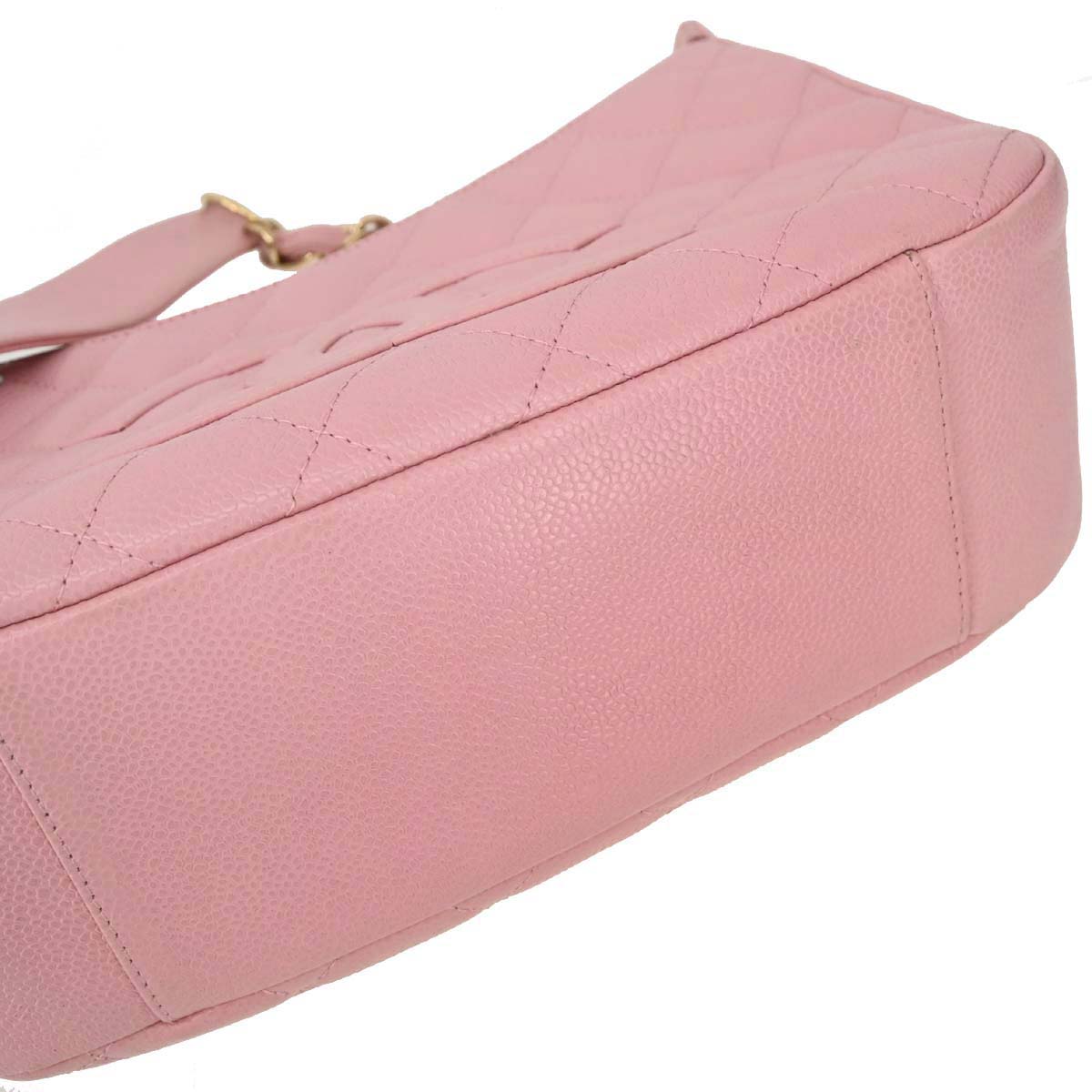 Chanel 2003-2004 Pink Caviar Skin Hobo Shoulder Bag