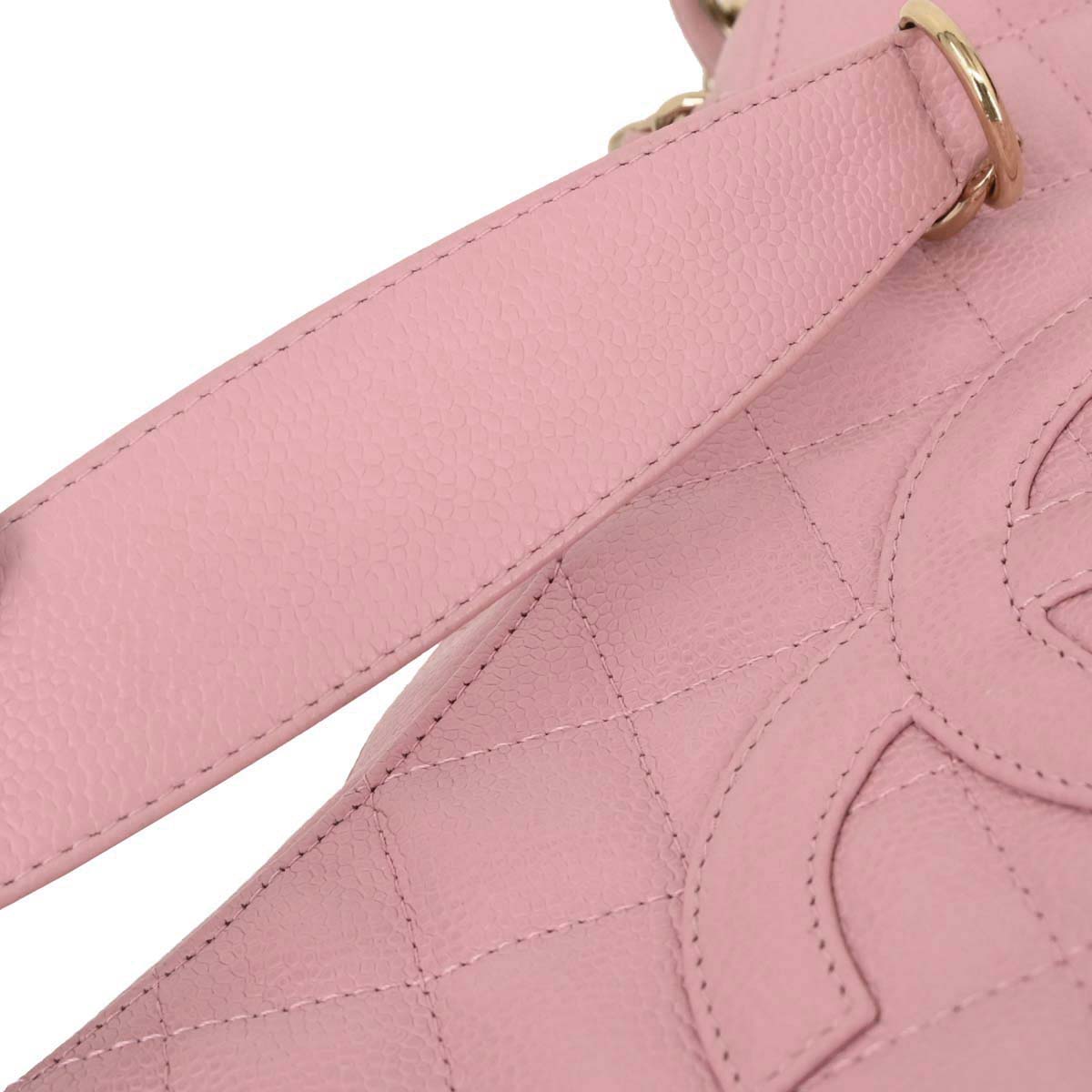 Chanel 2003-2004 Pink Caviar Skin Hobo Shoulder Bag