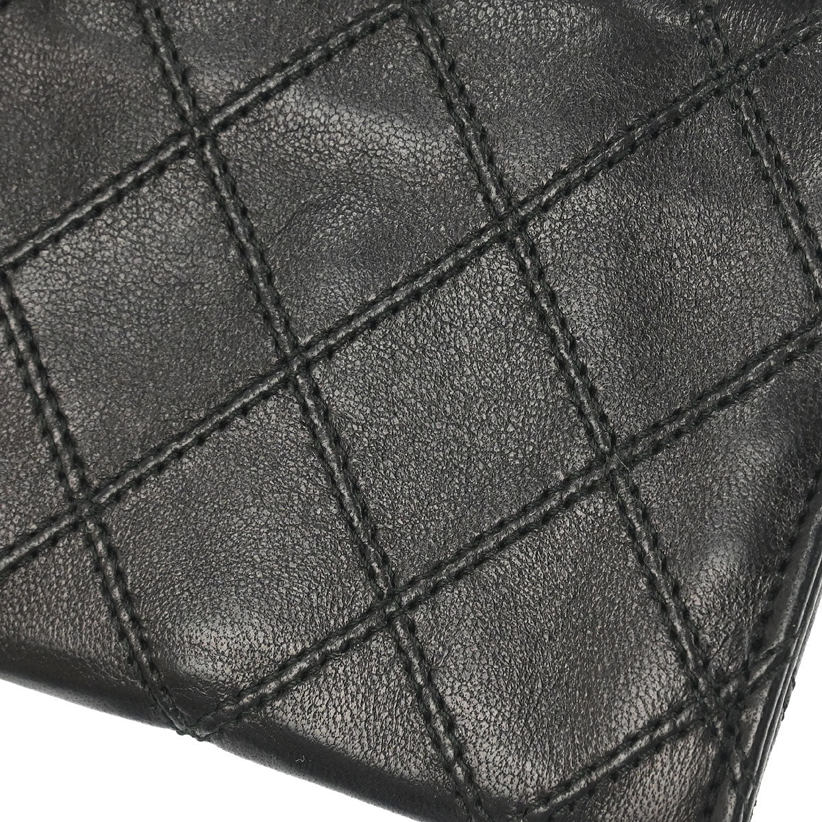 Chanel Black Lambskin Bicolore Wallet Coin Purse