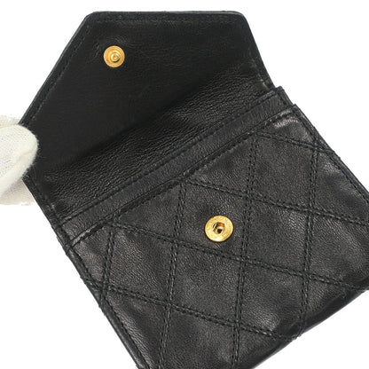Chanel Black Lambskin Bicolore Wallet Coin Purse