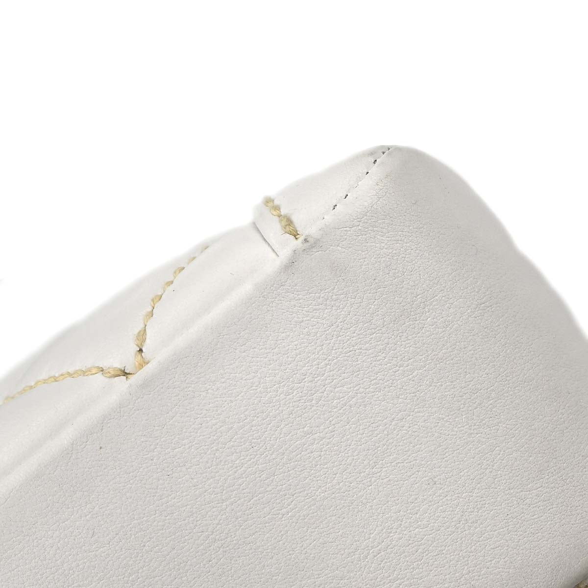 Chanel White Lambskin Top Handle Handbag